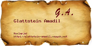 Glattstein Amadil névjegykártya